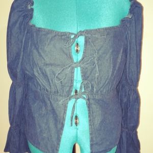 XL Taxi Jean puffy shirt